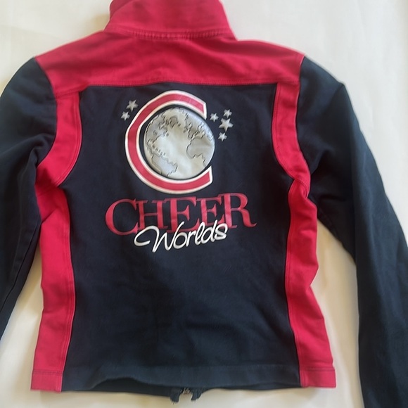 VINTAGE Varsity Cheerleading Worlds Track Warmup Jacket YM - Picture 1 of 4